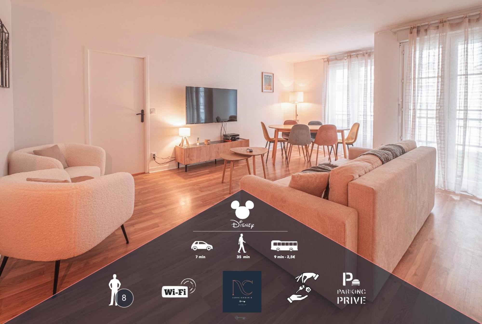*Disneyland-Paris* 8Pers, Wifi, 2 Parkings Serris Exterior photo
